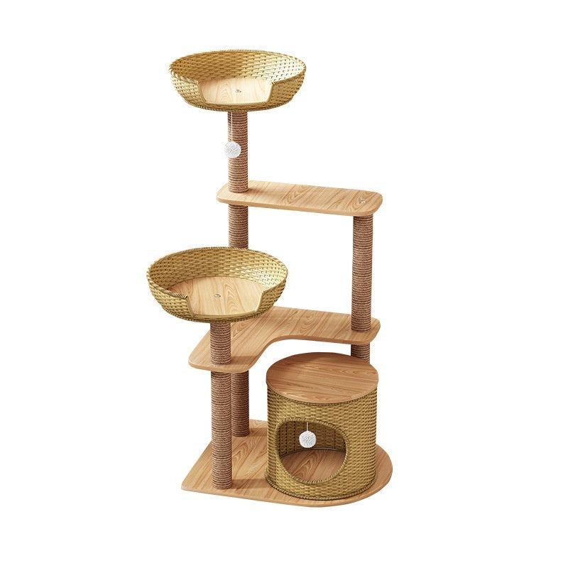 Pawsitively Pets Rattan Cat Climbing Tree