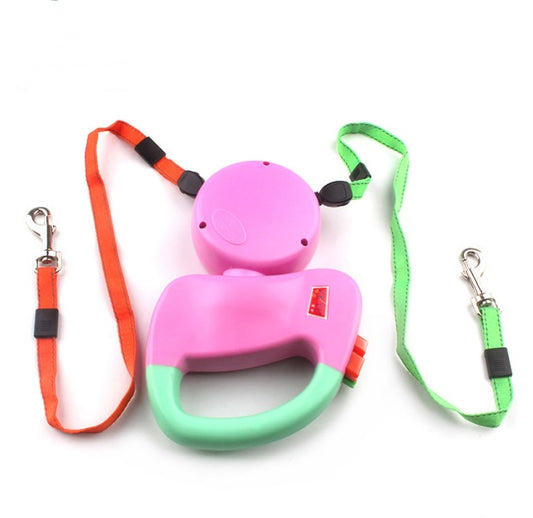 Pawsitively Pets Retractable Dual Dog Leash