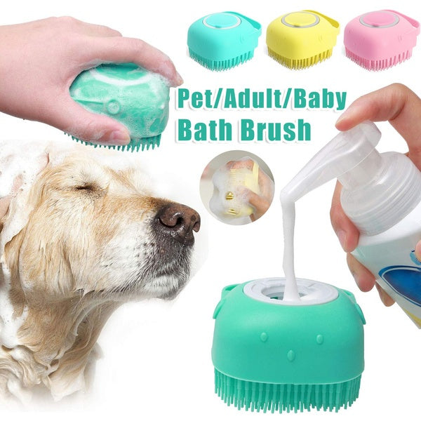 Pawsitively Pets Silicone Dog Bath Massage Brush