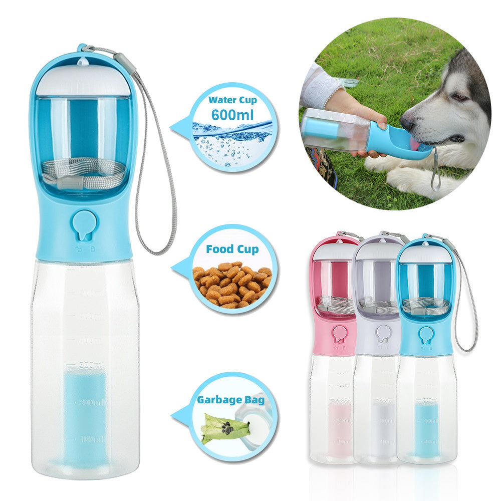 Pawsitively Pets 3-in-1 Portable Water Bottle